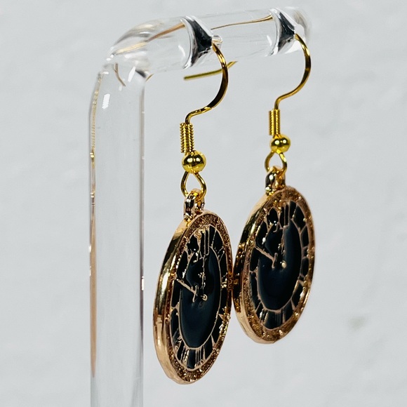 Clock Face Earrings - Picture 2 of 8